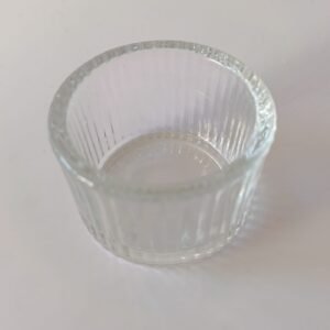 Chauffe - plat - Verre transparent blanc à fines côtes