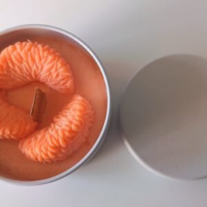 Bougie - Orange confite (pot en métal blanc)